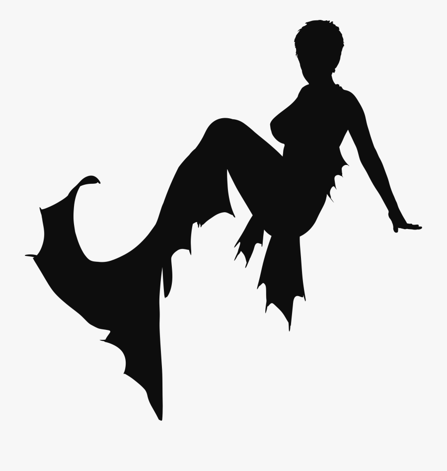Mermaid Silhouette Clipart - Mermaid Silhouette Transparent, Transparent Clipart