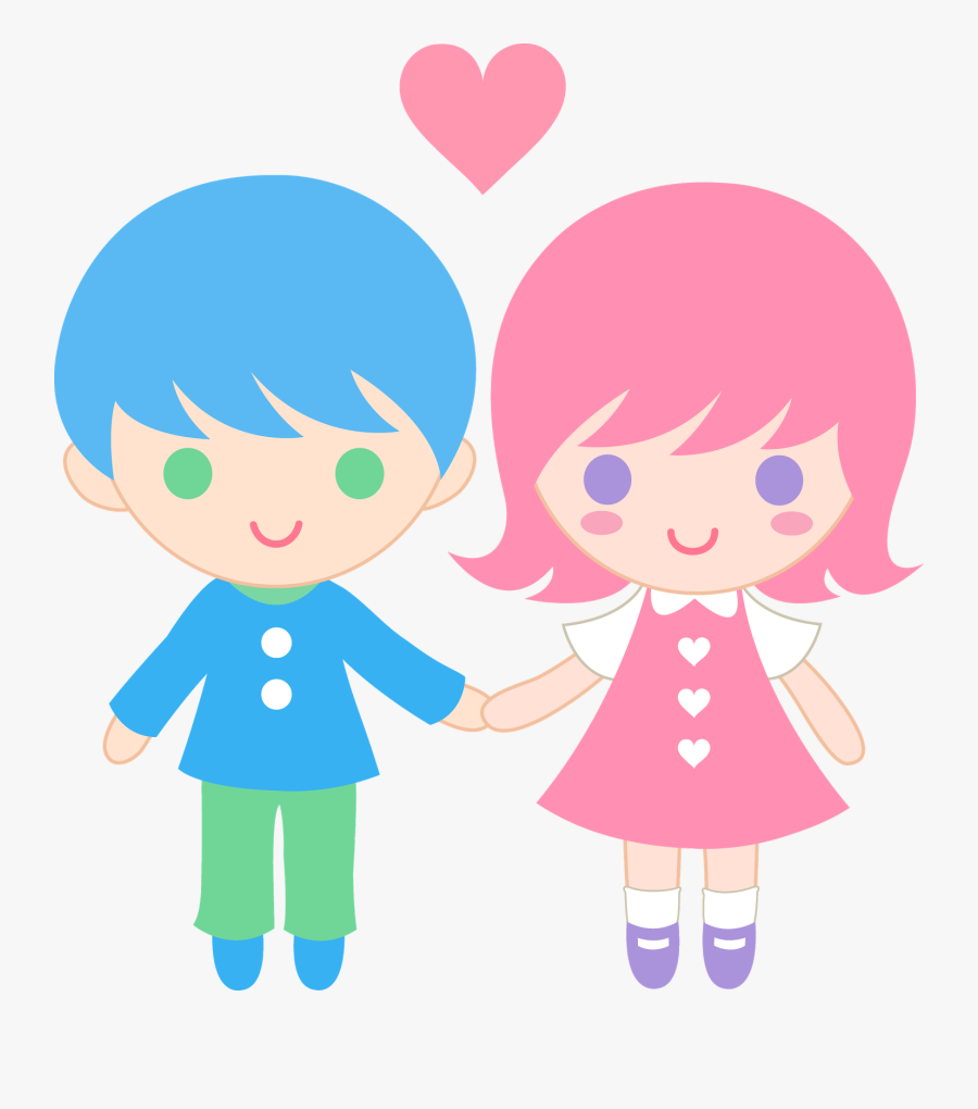 Free And Download Clip - Cute Boy Girl Png, Transparent Clipart