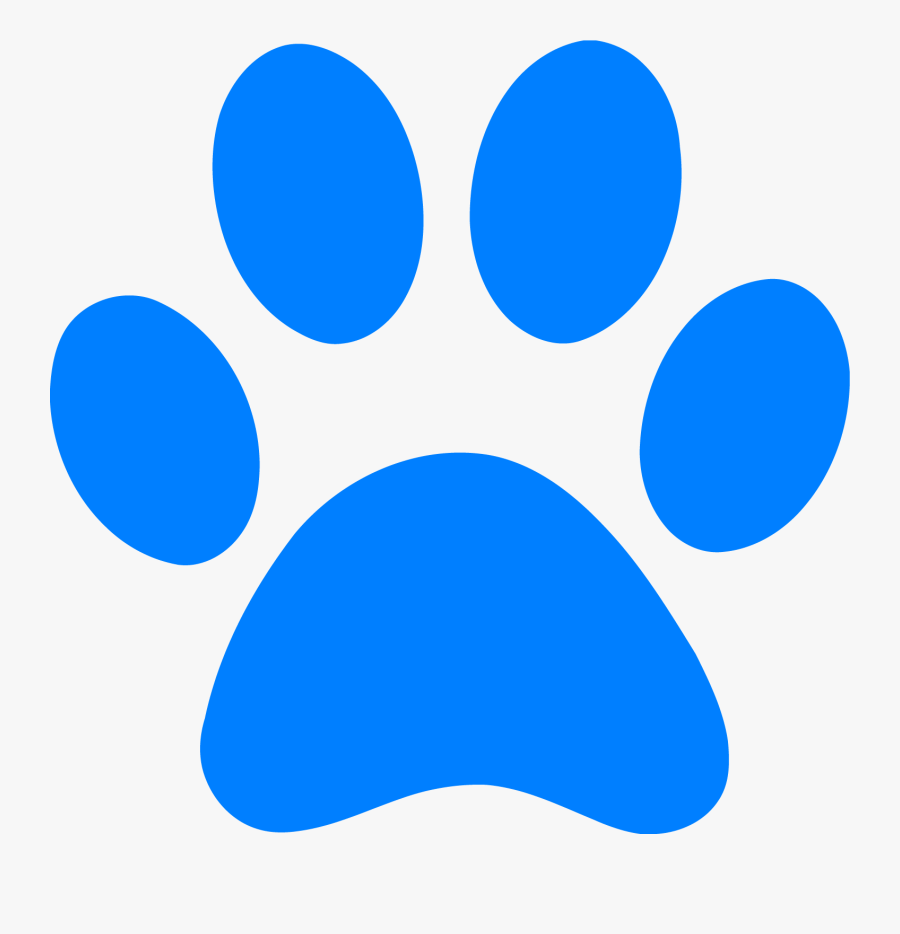 Paw Print Dog Free Wildcat Clip Art Pawprint Blues - Blue Dog Paw Print, Transparent Clipart