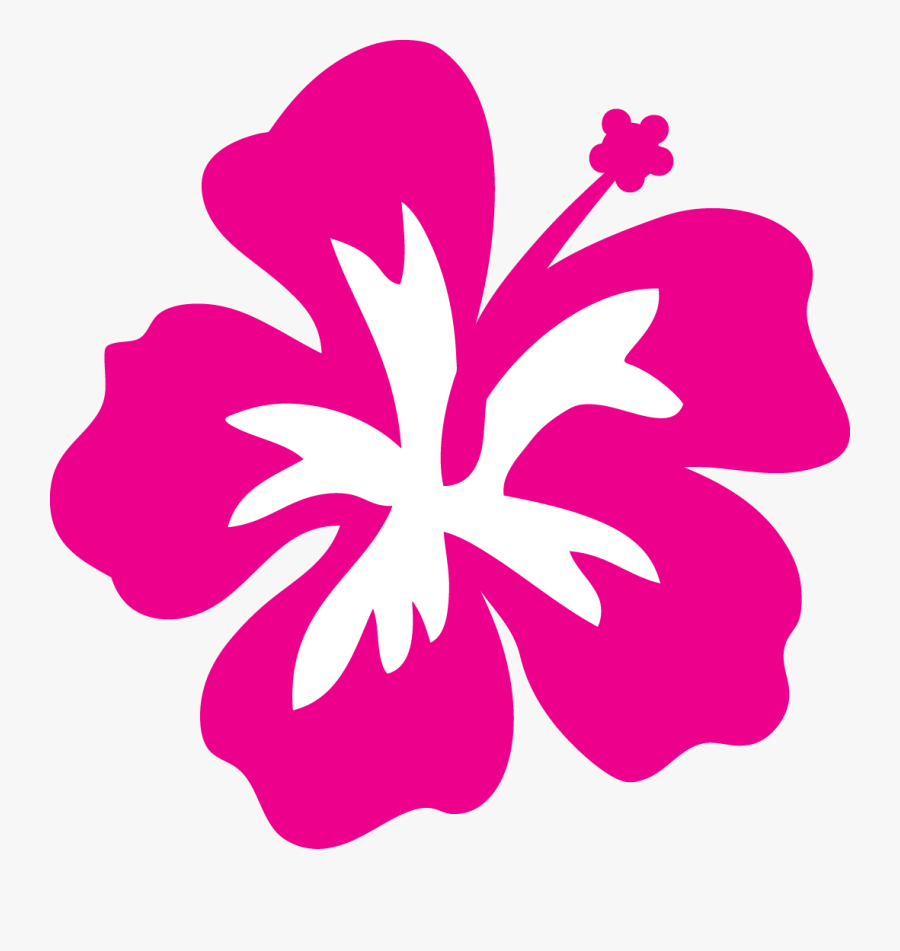 Hibiscus Flower Clip Art - Transparent Background Hawaiian Flowers Clipart, Transparent Clipart