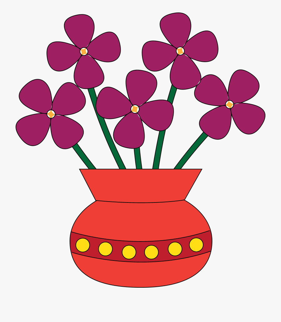 Colored Flower Vase Clip Art Clipart Panda - Flowers In A Vase Clipart, Transparent Clipart