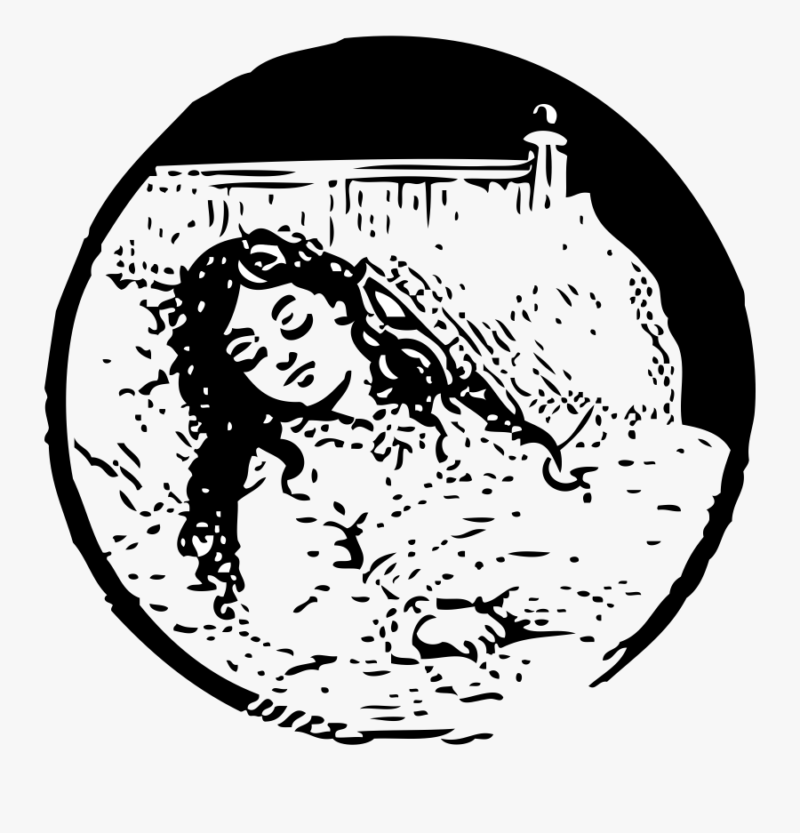 Sleeping Woman Clipart Black And White, Transparent Clipart