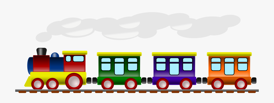 Toy Train Cliparts - Train On Railroad Clipart, Transparent Clipart