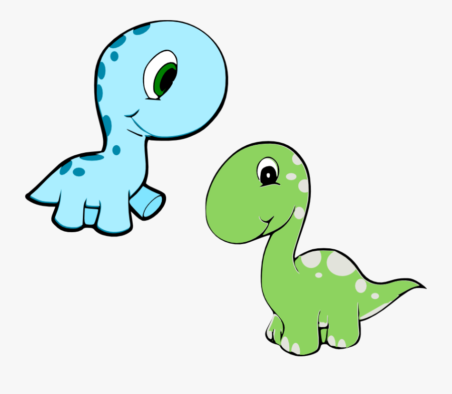 Dinosaur Reading A Book Clipart - Cute Cartoon Baby Dinosaurs, Transparent Clipart