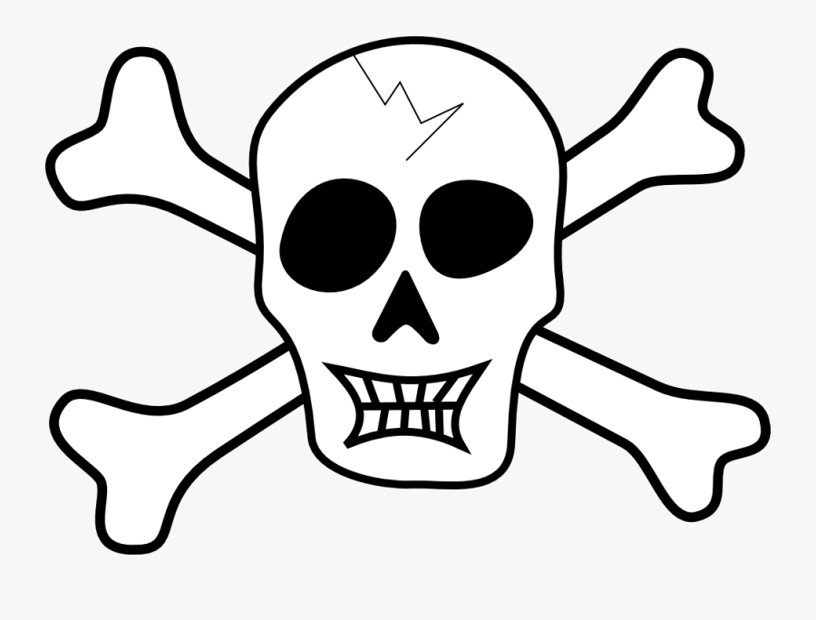 Pirate Skull Clipart Image - Skull And Crossbone Template, Transparent Clipart