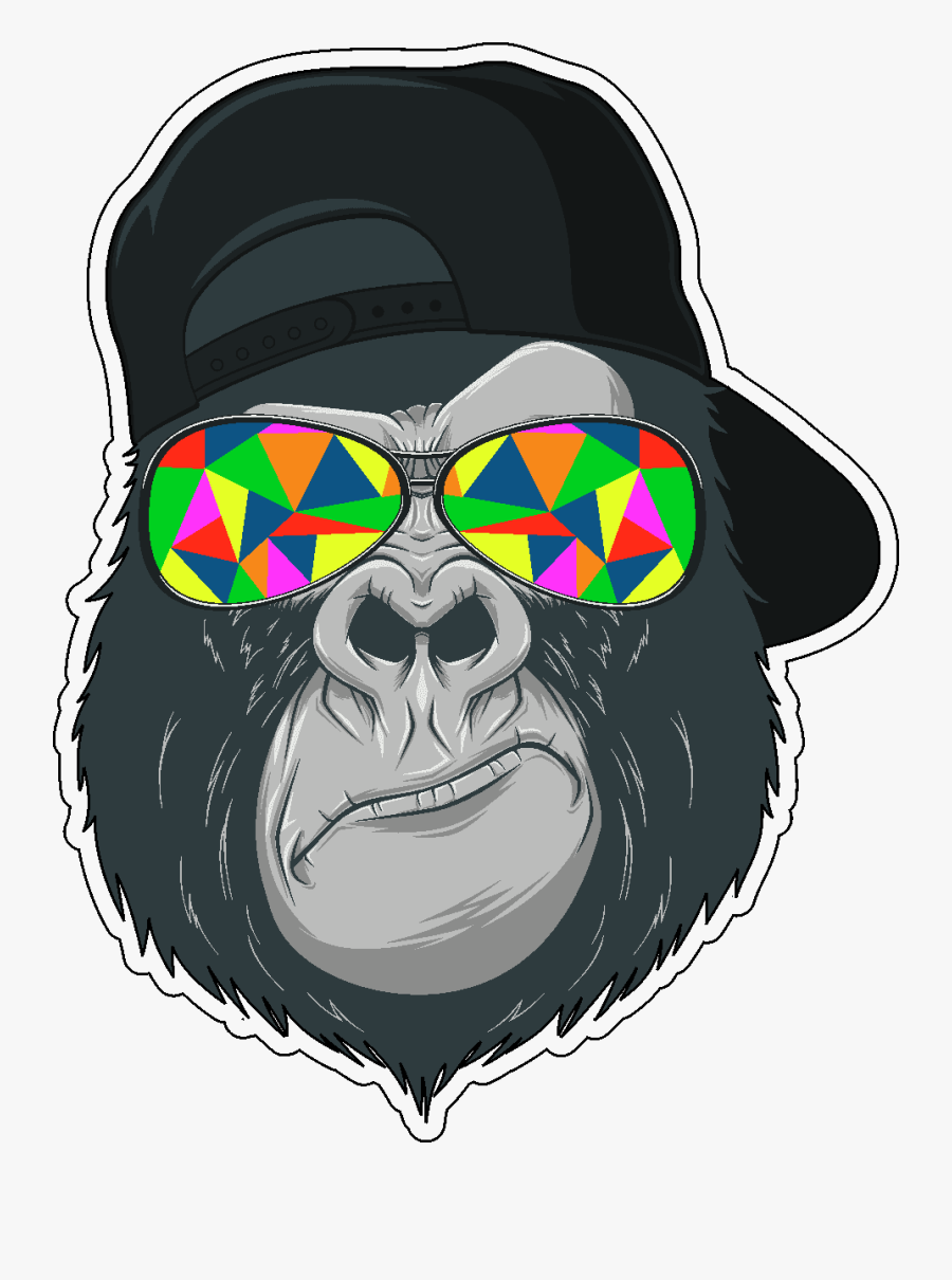 Monkey Wearing Glasses Cartoon, Transparent Clipart