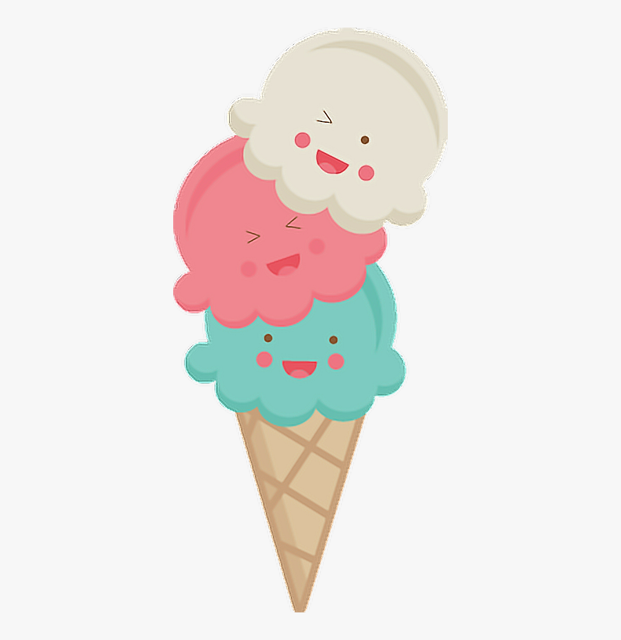 Transparent Helado Png - Cute Ice Cream Clip Art, Transparent Clipart