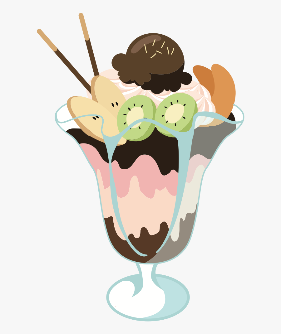 Onlinelabels Clip Art - Pudding Ice Cream Cartoon, Transparent Clipart