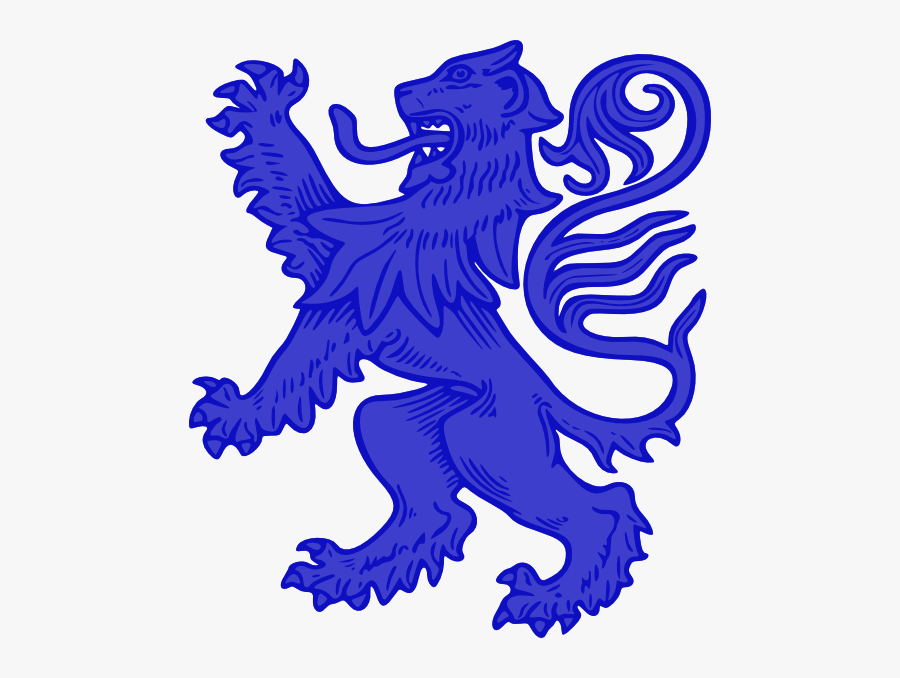 Blue Lion Svg Clip Arts - Blue Lion Coat Of Arms, Transparent Clipart