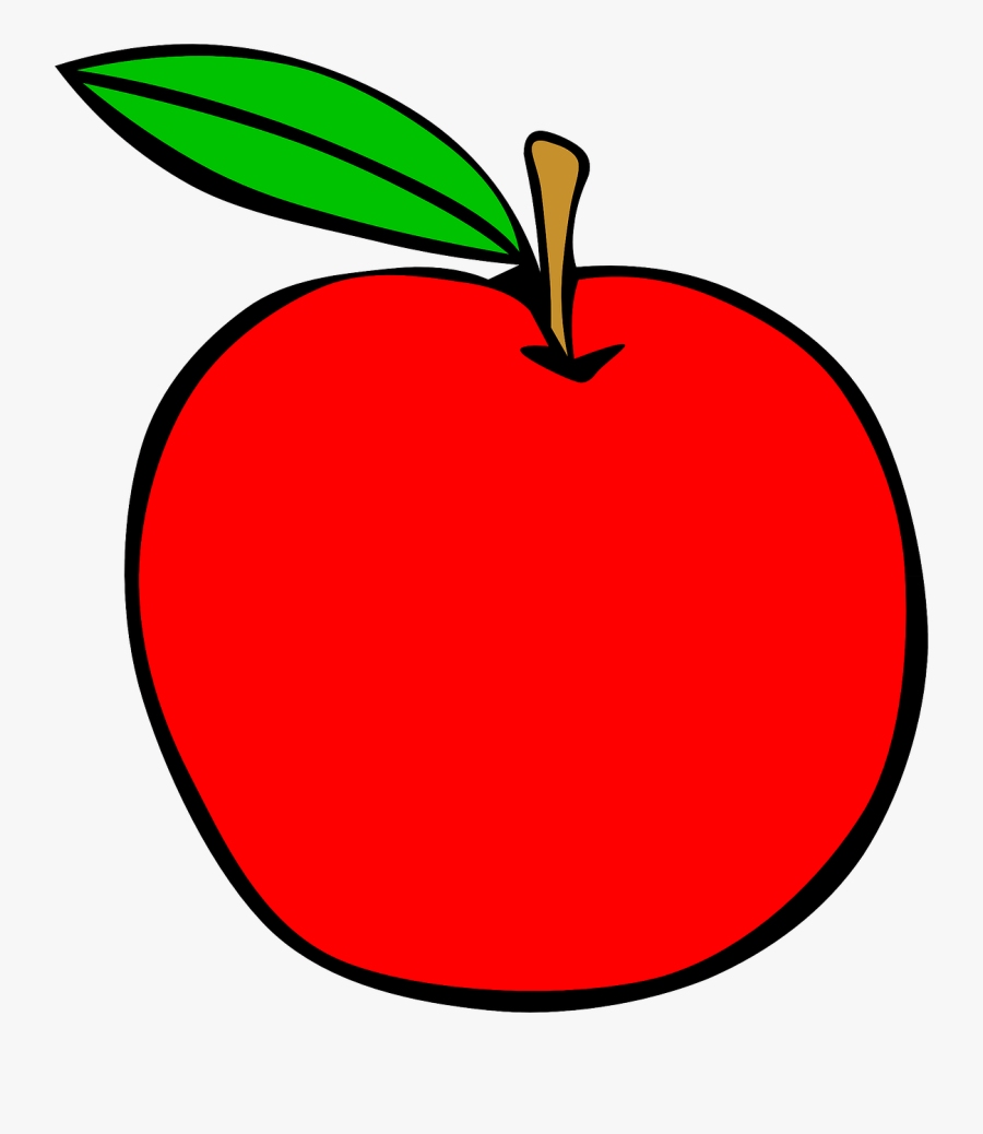 Simple Fruit Apple - Red Apple Clip Art, Transparent Clipart
