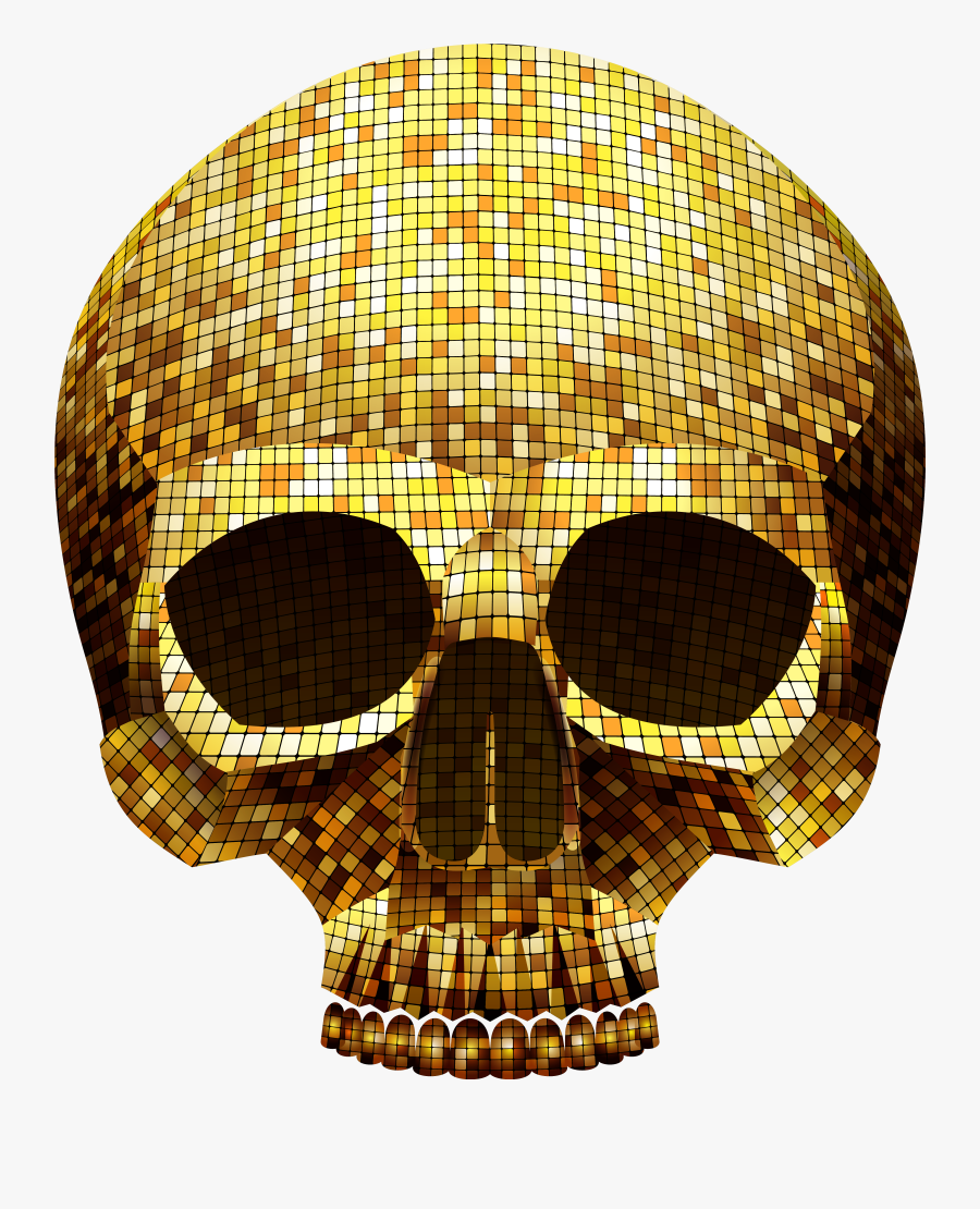 Golden Skull Png Clipart Image - Golden Skull No Background, Transparent Clipart