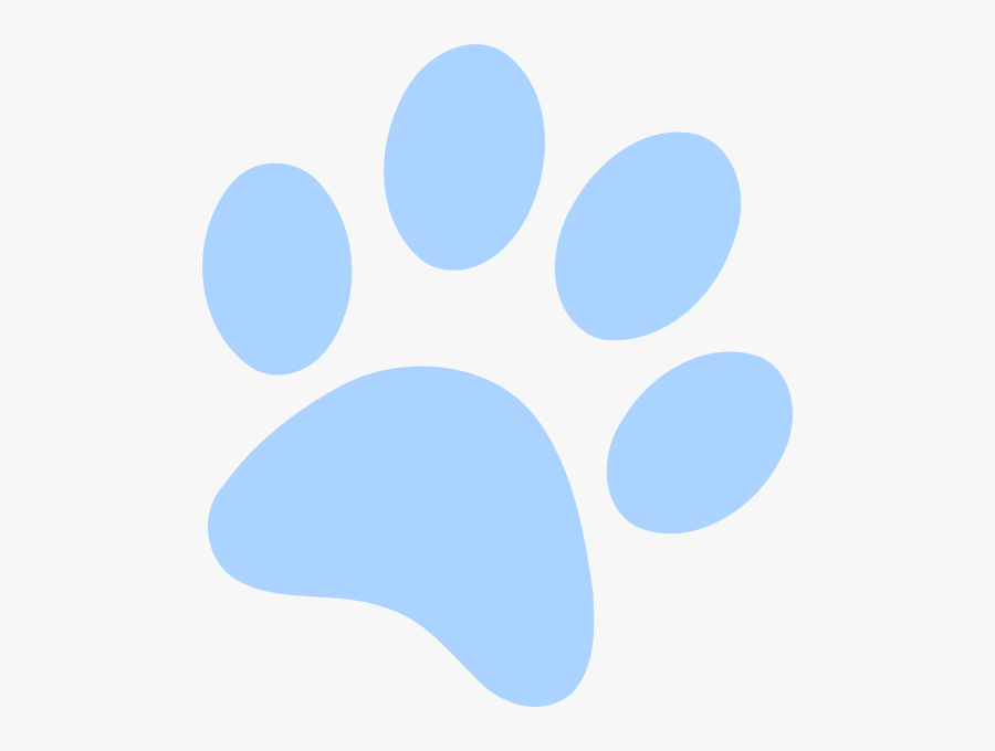 Blue Paw Print Svg Clip Arts - Blue And Black Paw Print, Transparent Clipart