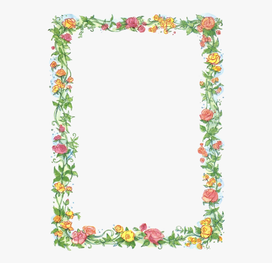 Zibi Vintage Scrap - Free Flower Border Clip Art, Transparent Clipart