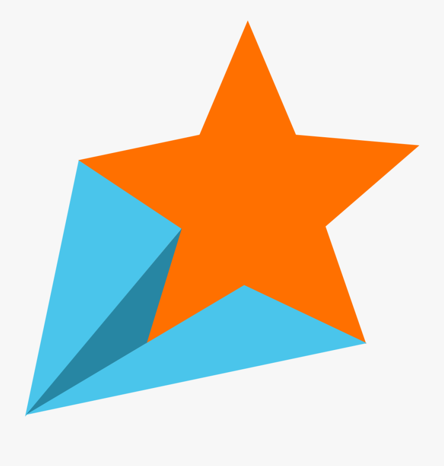 Star Clipart Orange - Blue And Orange Star, Transparent Clipart