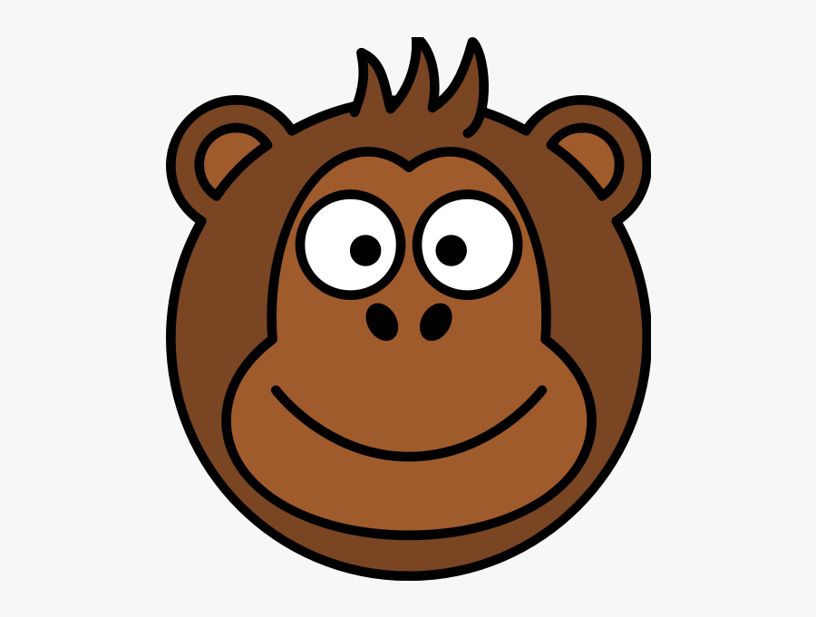 Cartoon Monkey Svg Clip Arts - Monkey Head Clipart, Transparent Clipart