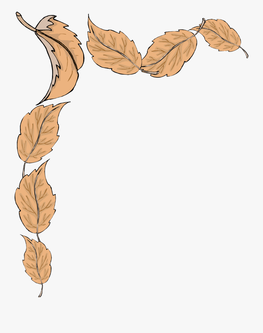 Fall Leaves Border, Transparent Clipart