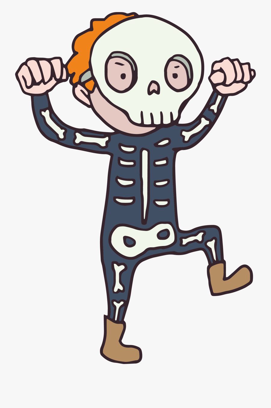 Cute Baseball Skull Clipart - Human Skeleton, Transparent Clipart