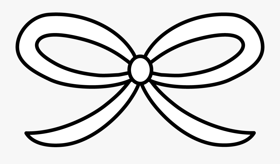Cheer Bow Clipart Black And White - Hair Ribbon Clipart Black And White, Transparent Clipart