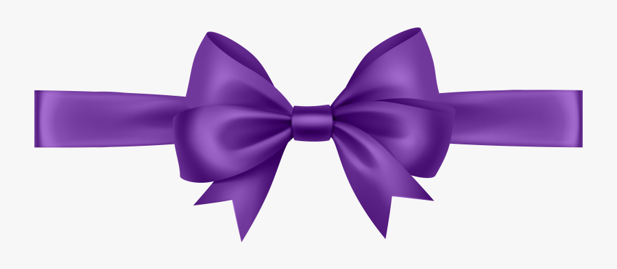 Ribbon With Bow Transparent - Blue Bow Ribbon Png, Transparent Clipart