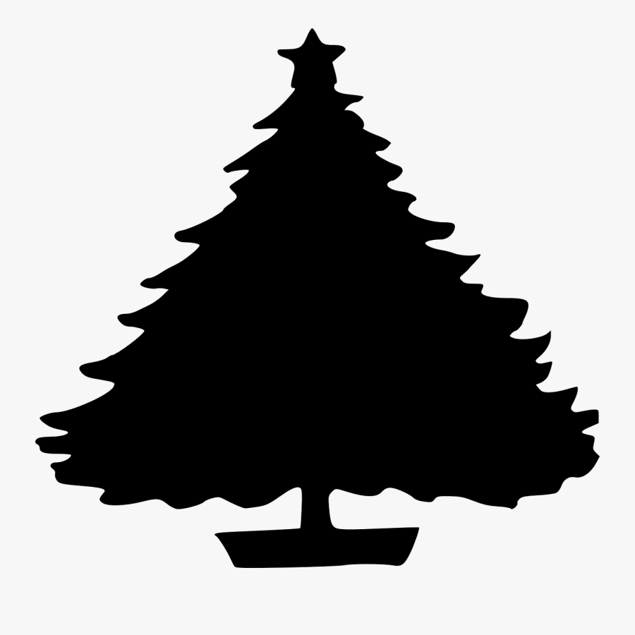Man Thinking Silhouette Clipart Panda - Christmas Tree Clipart Black, Transparent Clipart