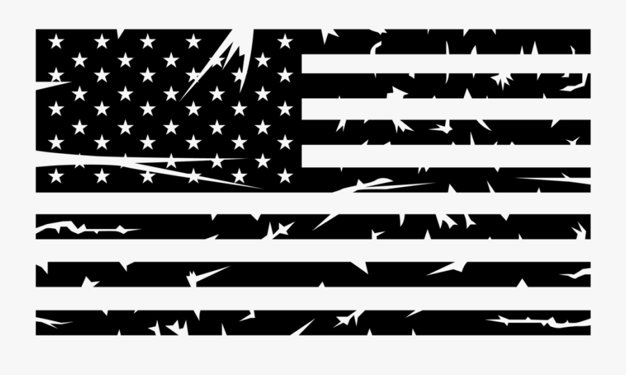 Clip Art Black And White American Flag Clip Art - American Flag Png Black And White, Transparent Clipart