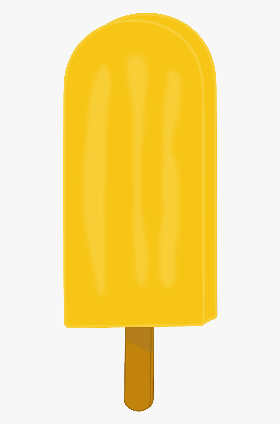 Popsicle Ice Pop Clip Art Ice Cream Clipart Summer - ايس كريم اصفر, Transparent Clipart