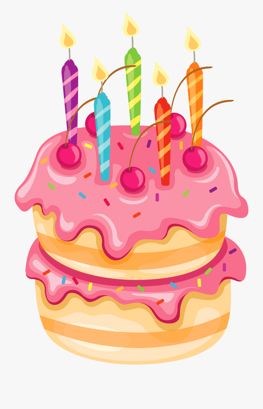 Cake And Candles Png Free Transparent Clipart Clipartkey