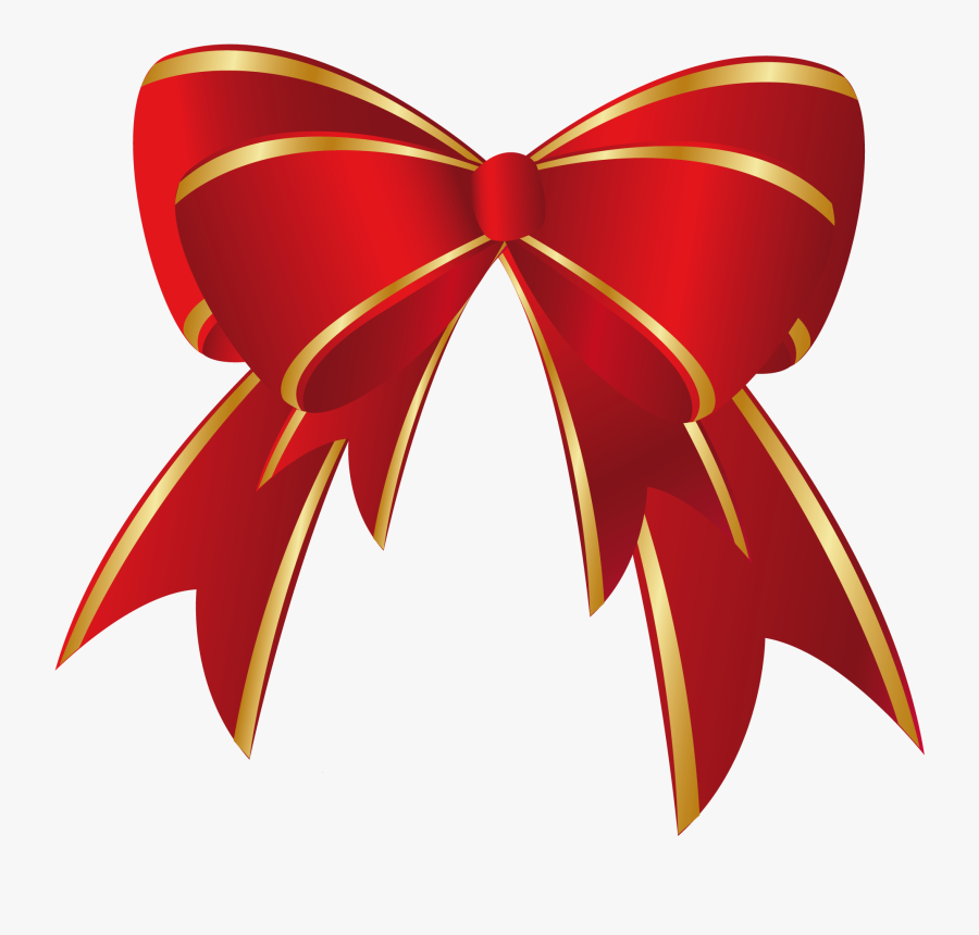 Christmas Bow Clipart - Red Christmas Bow Clipart, Transparent Clipart