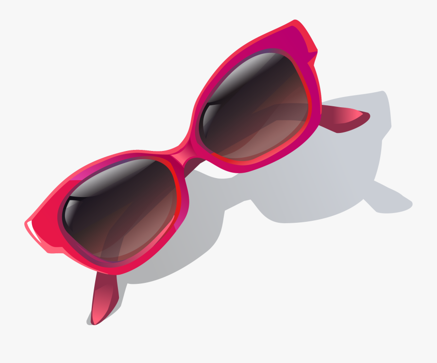 Pink Vector Sunglasses Frame Goggles Hand-painted Clipart - Gafas De Sol Mujer Png, Transparent Clipart