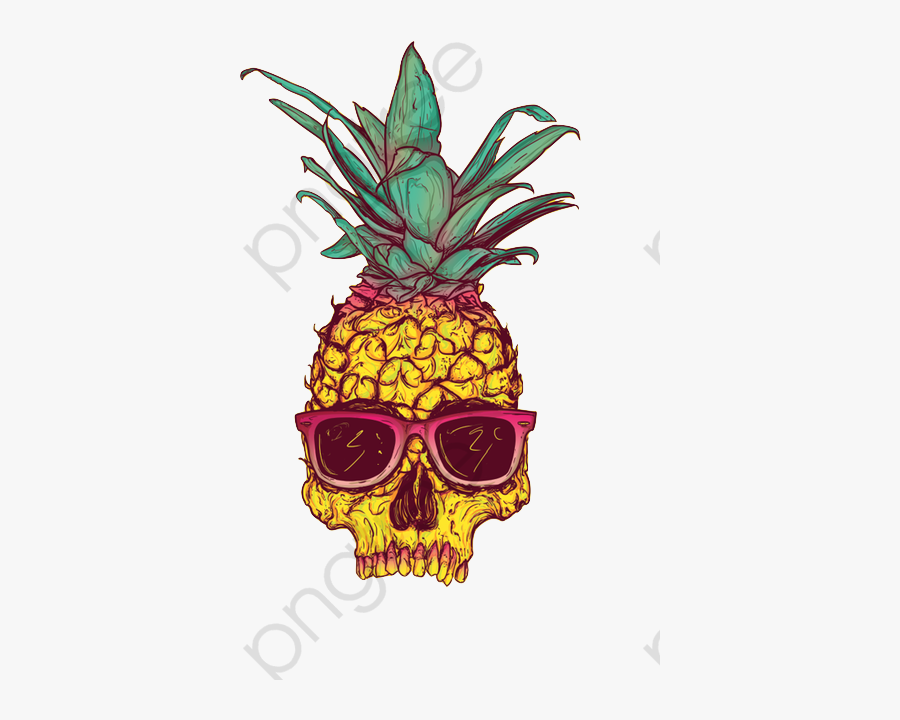 Pineapple Clipart Summer - Pineapple Skull, Transparent Clipart