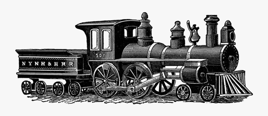 Vintage Drawing Png Stickpng - Old Train Transparent Background, Transparent Clipart