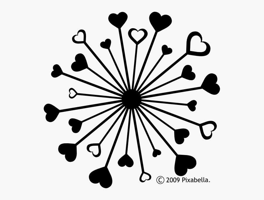 Transparent Heart Frame Black And White, Transparent Clipart