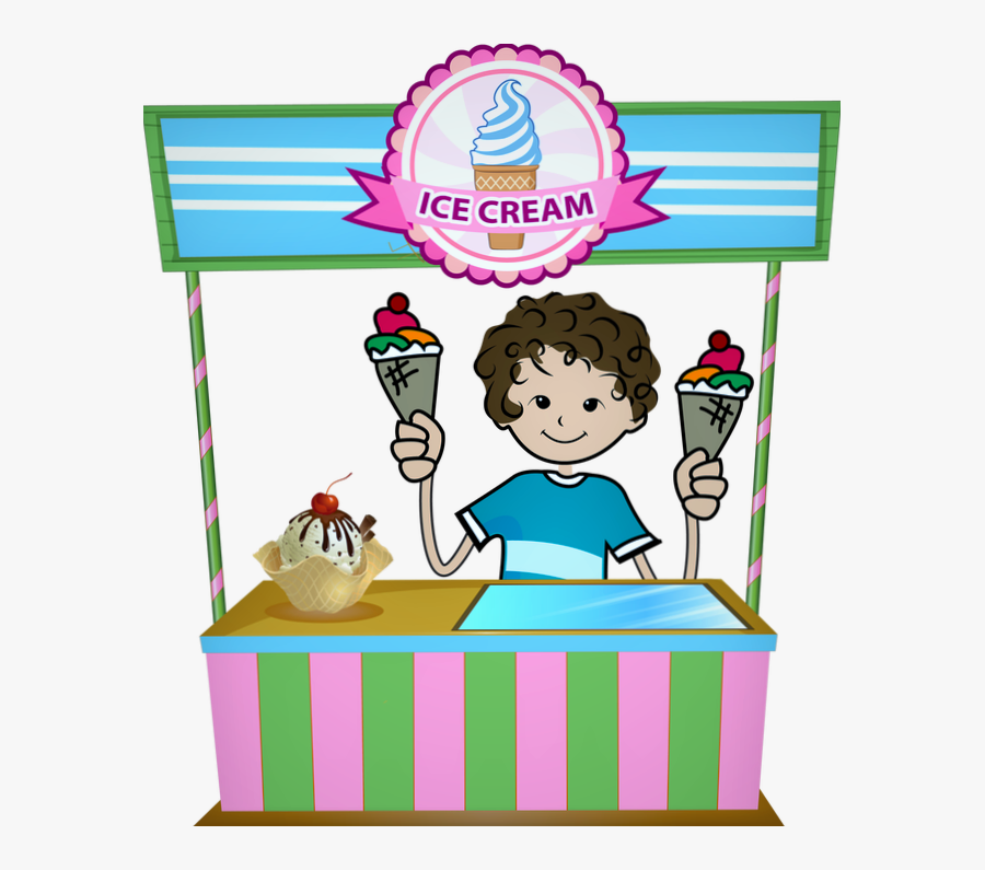 Transparent Ice Cream Clipart Border - Making Ice Cream Clipart, Transparent Clipart