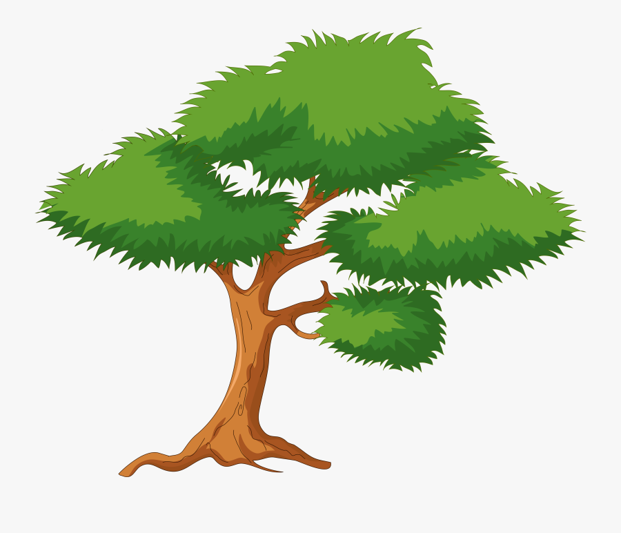 Green Cartoon Tree Png Clip Art - Transparent Background Cartoon Tree Png, Transparent Clipart