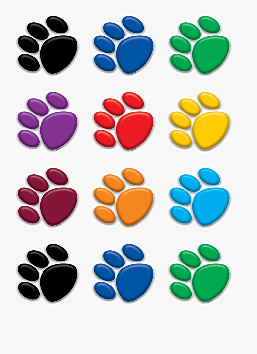 Images Of Paw Prints Image Group - Colorful Paw Prints Clip Art, Transparent Clipart