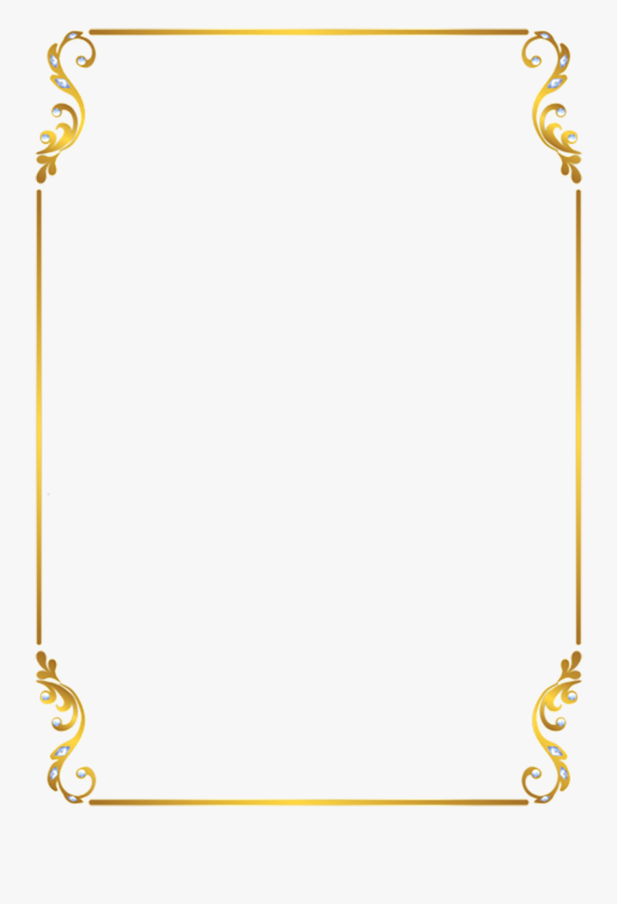 Transparent Medical Border Clipart - Golden Frame Border Png, Transparent Clipart