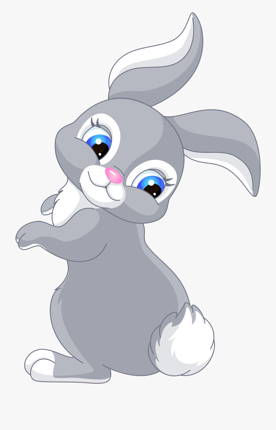 Cute Bunny Cartoon Clip Art Image, Transparent Clipart
