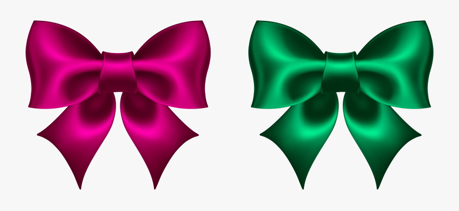 Green Bow Clipart, Explore Pictures - Pink And Green Bow, Transparent Clipart