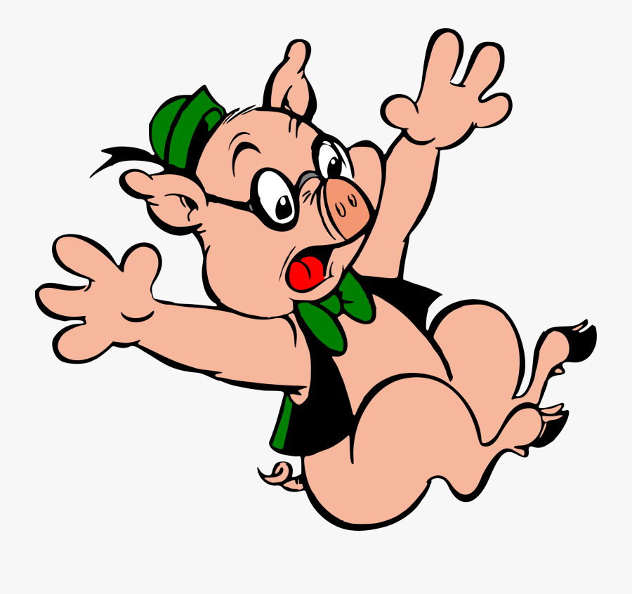 Clipart - Png Cartoon Pig Falling, Transparent Clipart