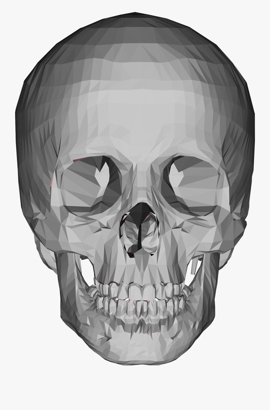 Clip Art Clipart D Low Poly - 3d Skull Png, Transparent Clipart