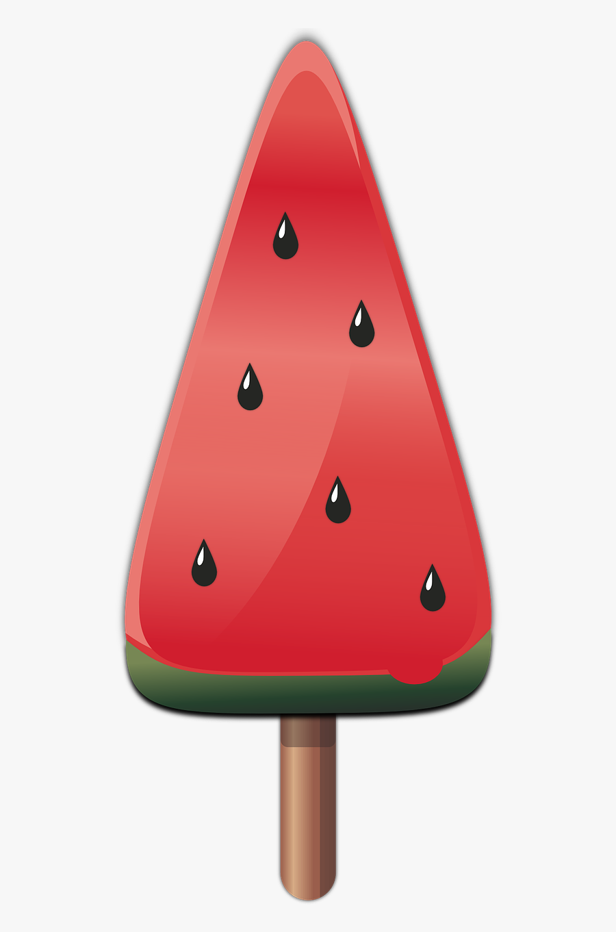 Watermelon Ice Cream Popsicle Png, Transparent Clipart