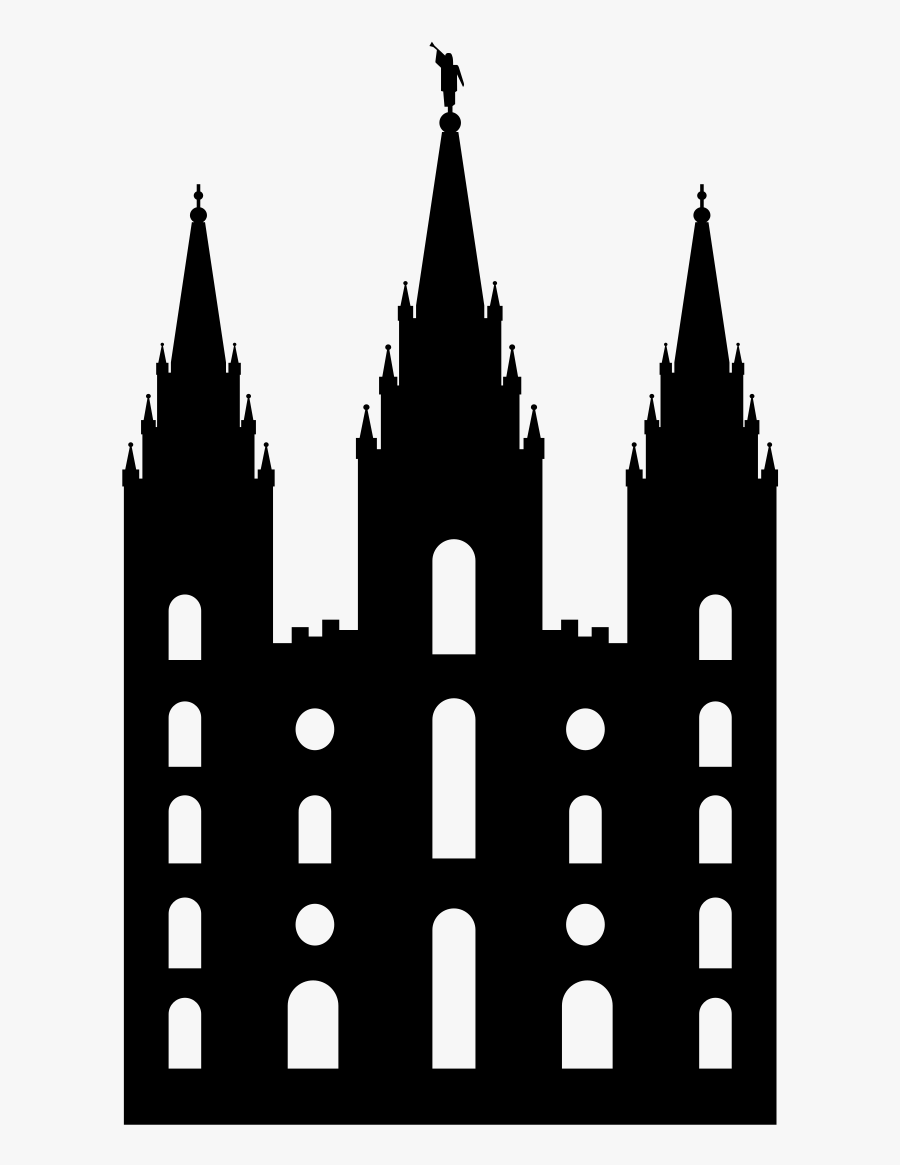 Salt Lake Temple Clipart - Salt Lake Temple Silhouette, Transparent Clipart