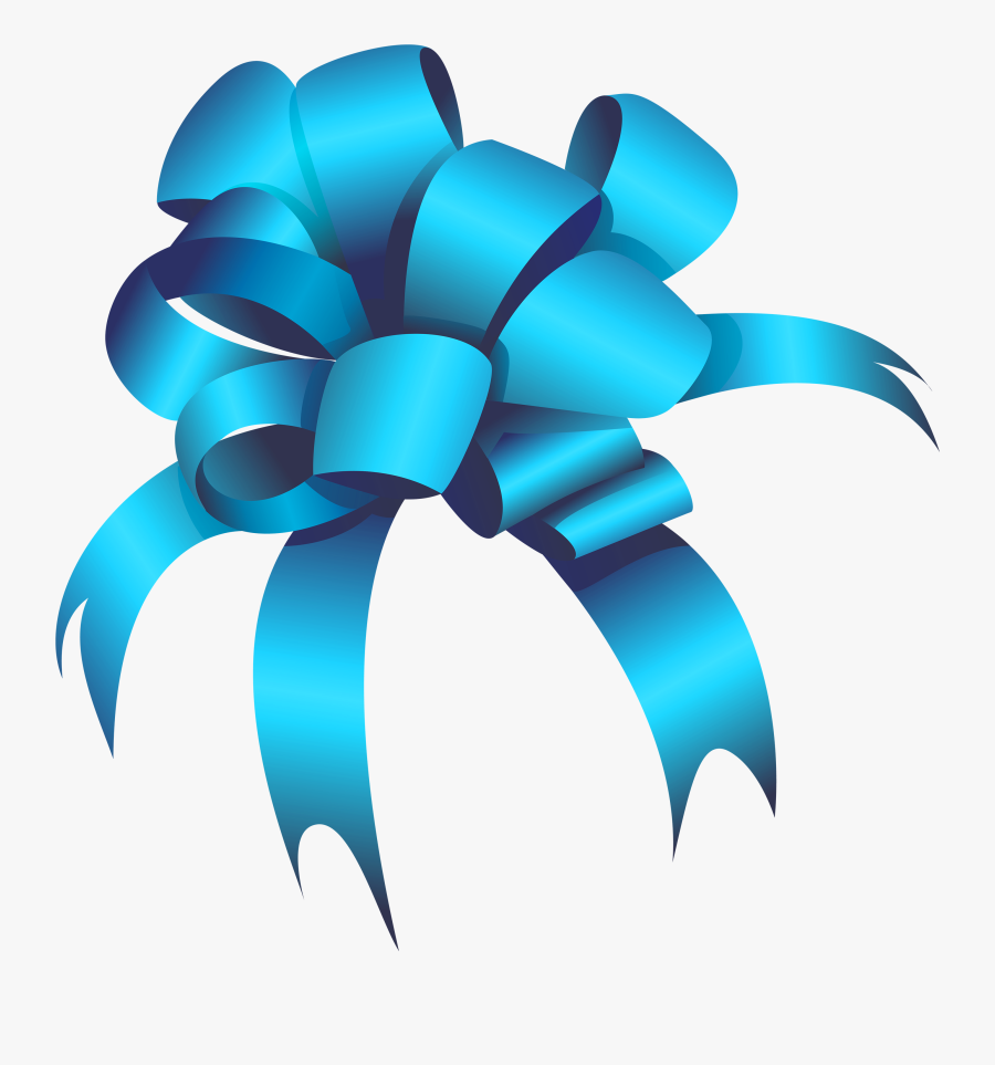 Blue Bow Png Clipart - Present Bow Clip Art, Transparent Clipart