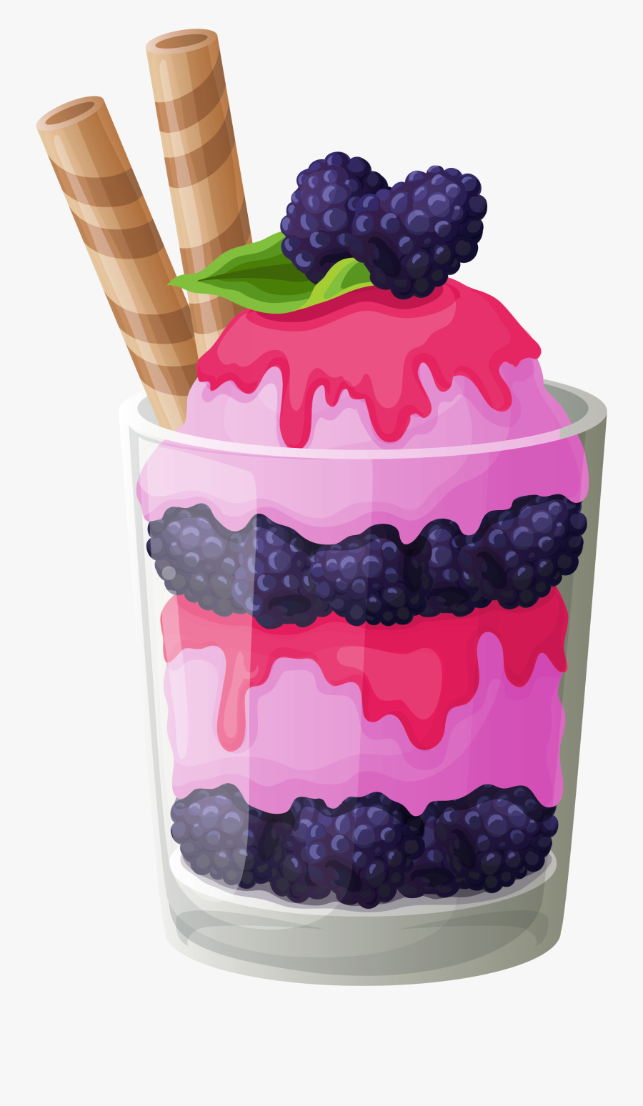 Icecream Sundae Strawberry Illustration, Transparent Clipart