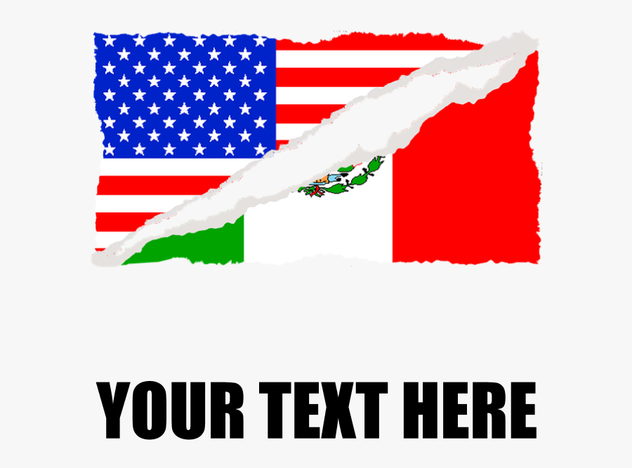 Mexican American Flag Png - Mexican Flag American Flag Clipart, Transparent Clipart