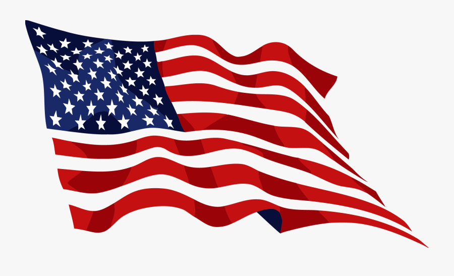 United Usa Of Decal States Flag The Clipart - American Flag Waving Png, Transparent Clipart