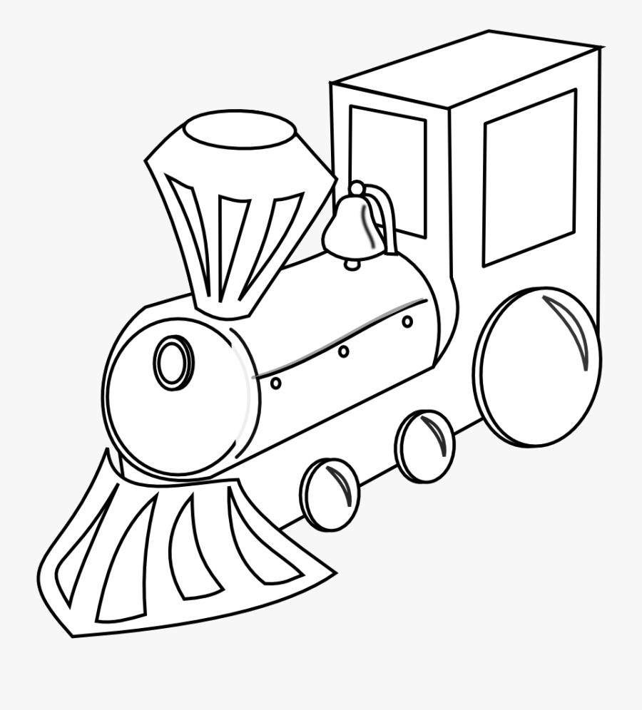 Vector Freeuse Toy Train Clipart Black And White - Train Clip Art With Black Background, Transparent Clipart