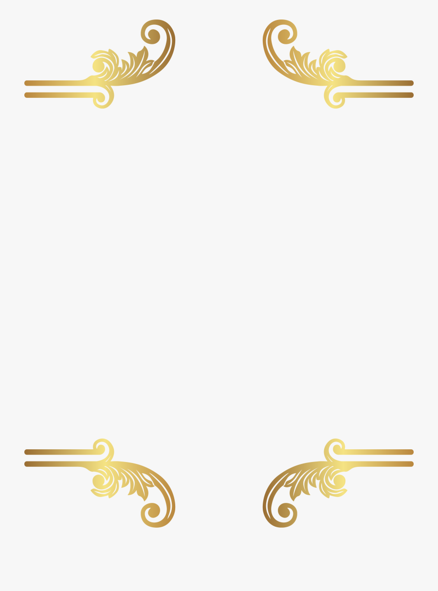 Decorative Border Clipart Png Image - Transparent Background Gold Border, Transparent Clipart