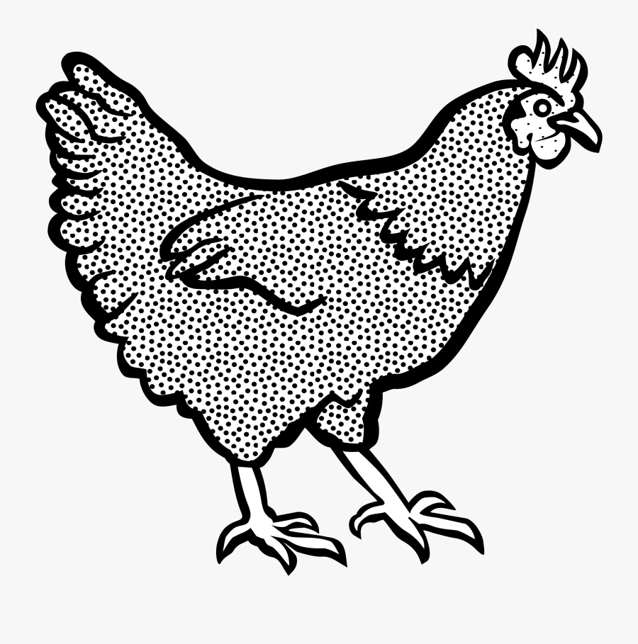 Transparent Chicken Clipart - Clip Art Chicken Black And White, Transparent Clipart