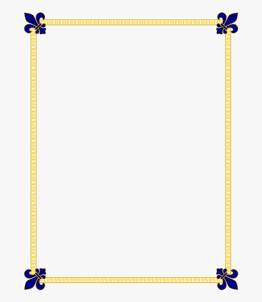 Image Of Certificate Border Clipart - Blue Page Borders Png, Transparent Clipart